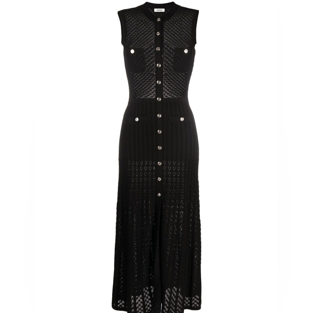 Sandro Tuileries Pointelle Knit Dress